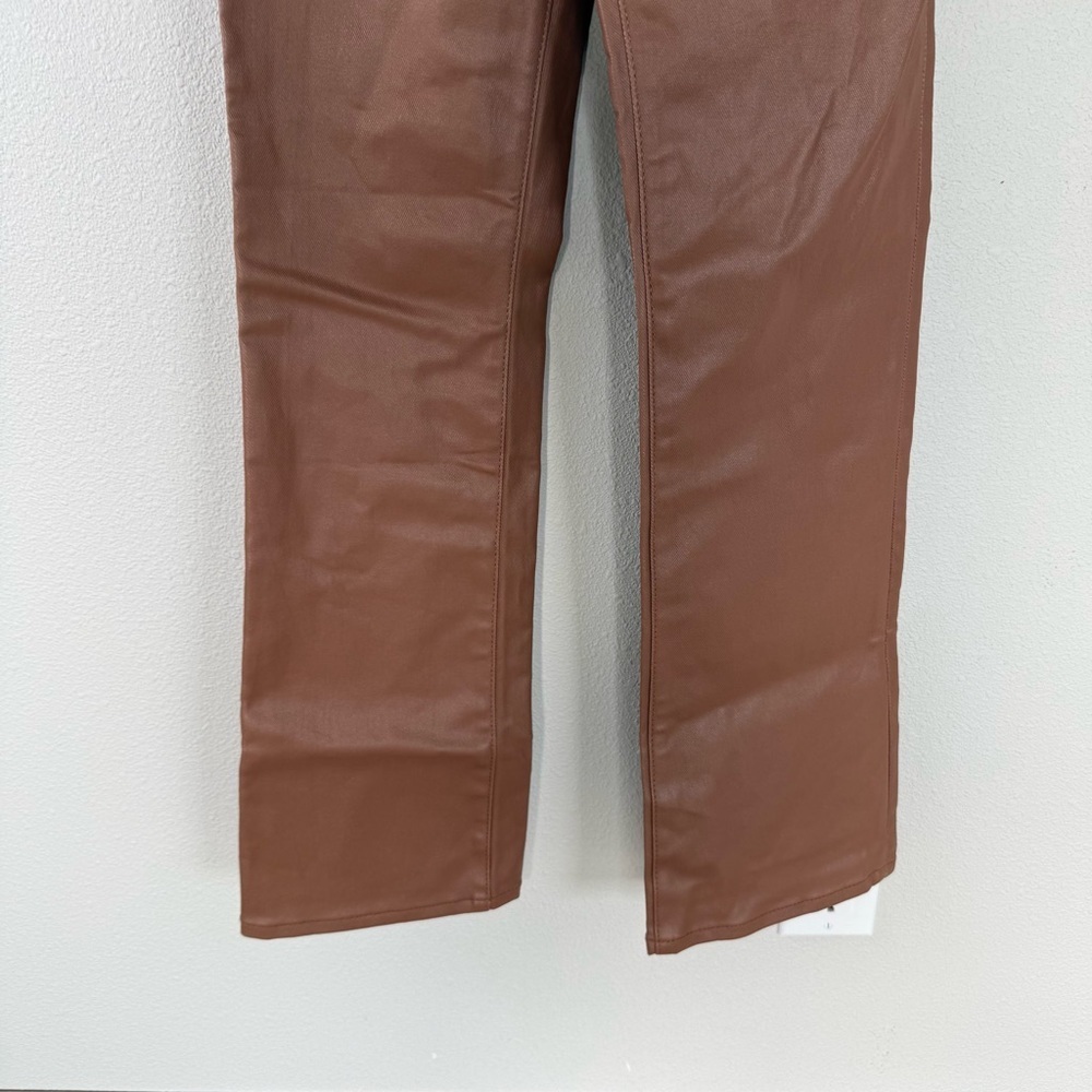 New The Noli Shop Aria Coated Bootcut Flare Jean Mocha Mousse NWT Women’s 27 - Picture 5 of 14